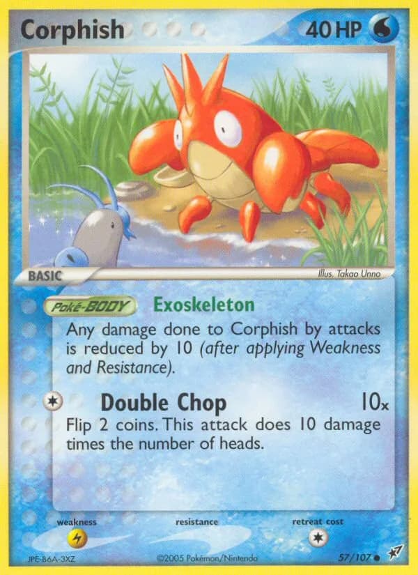 Corphish card front, EX Deoxys 57/107