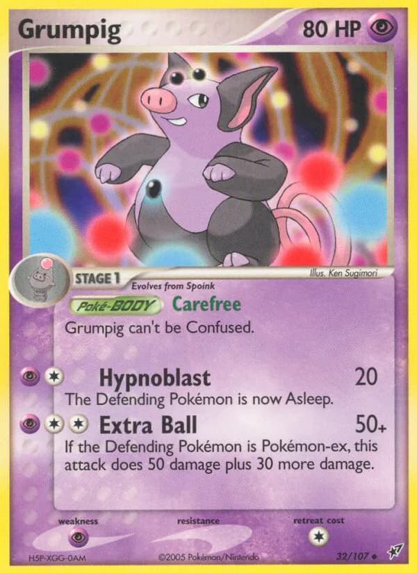 Grumpig card front, EX Deoxys 32/107
