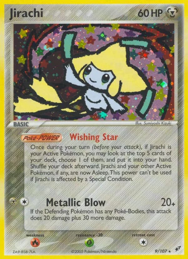 Jirachi card front, EX Deoxys 9/107