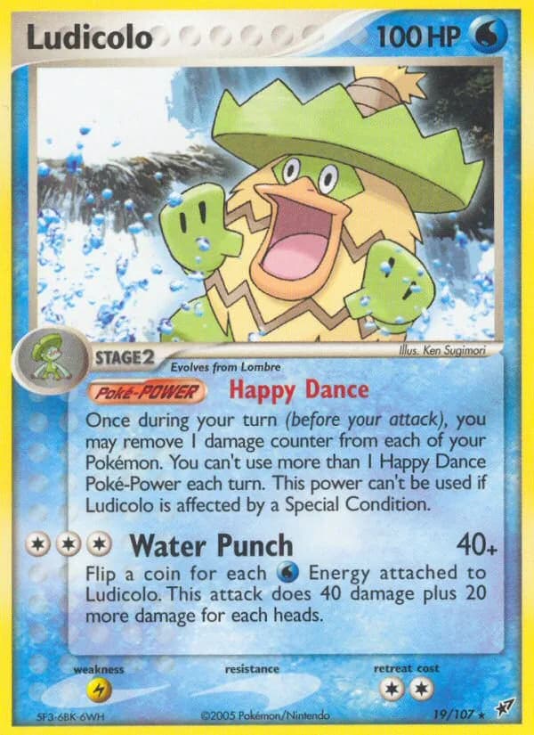 Ludicolo card front, EX Deoxys 19/107