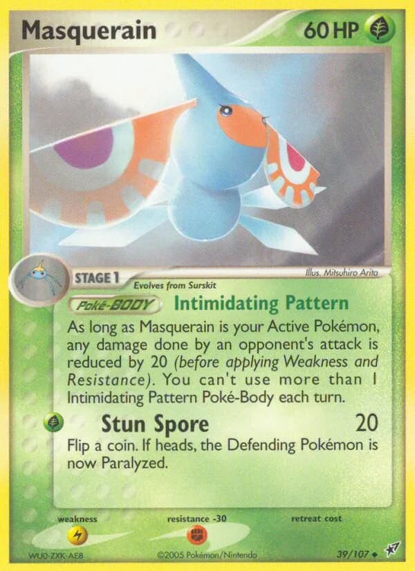 Masquerain card front, EX Deoxys 39/107