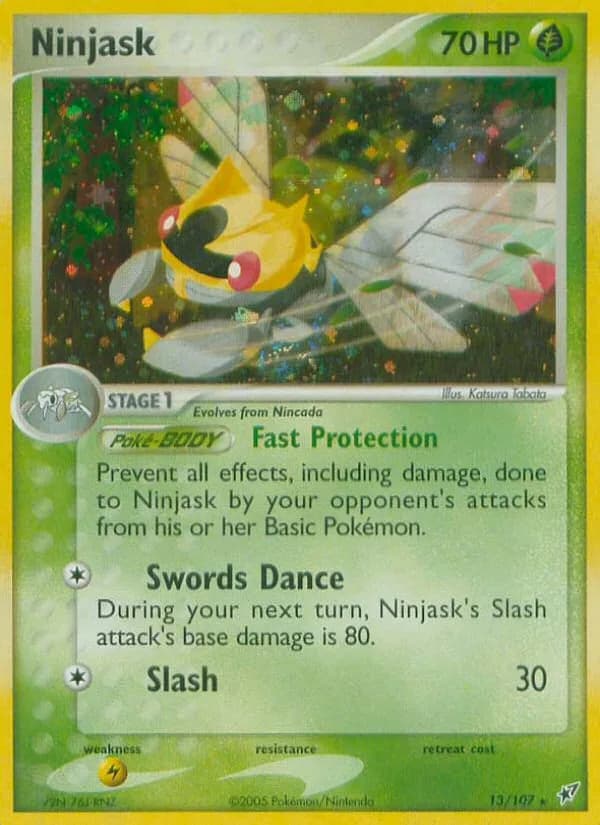 Ninjask card front, EX Deoxys 13/107