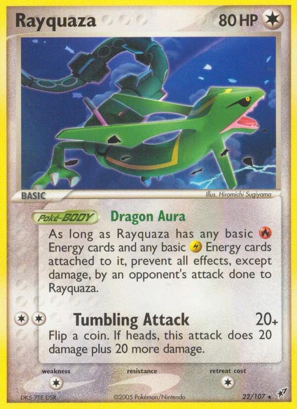Rayquaza card front, EX Deoxys 22/107