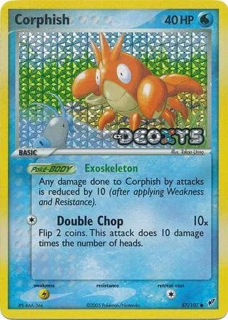 Corphish reverse holo card front, EX Deoxys 57/107