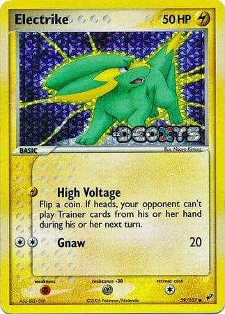 Electrike reverse holo card front, EX Deoxys 59/107