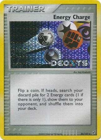 Energy Charge reverse holo card front, EX Deoxys 86/107