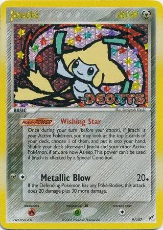 Jirachi reverse holo card front, EX Deoxys 9/107