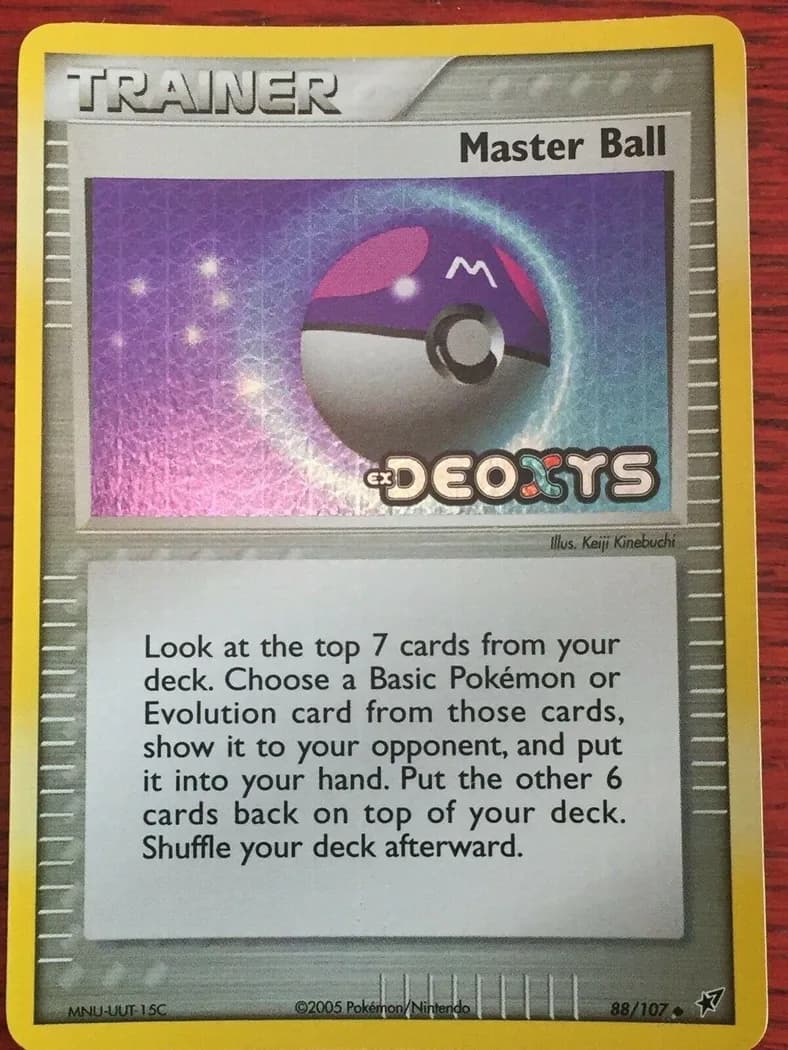 Master Ball reverse holo card front, EX Deoxys 88/107