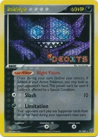 Sableye reverse holo card front, EX Deoxys 23/107