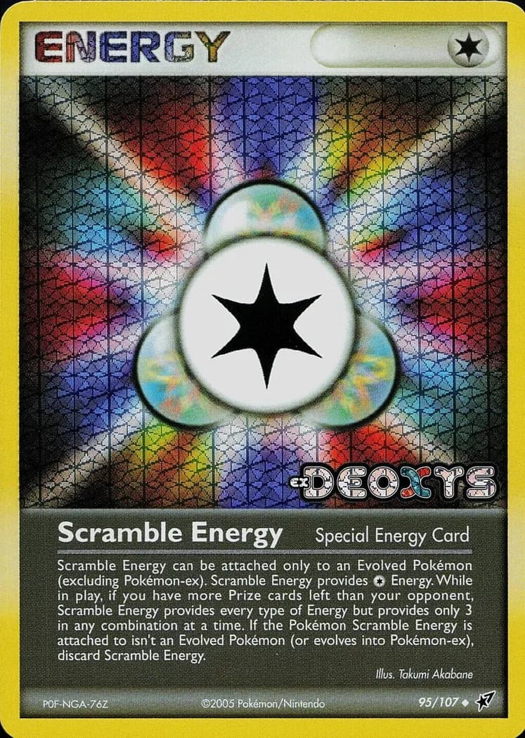 Scramble Energy reverse holo card front, EX Deoxys 95/107