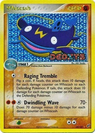 Whiscash reverse holo card front, EX Deoxys 28/107