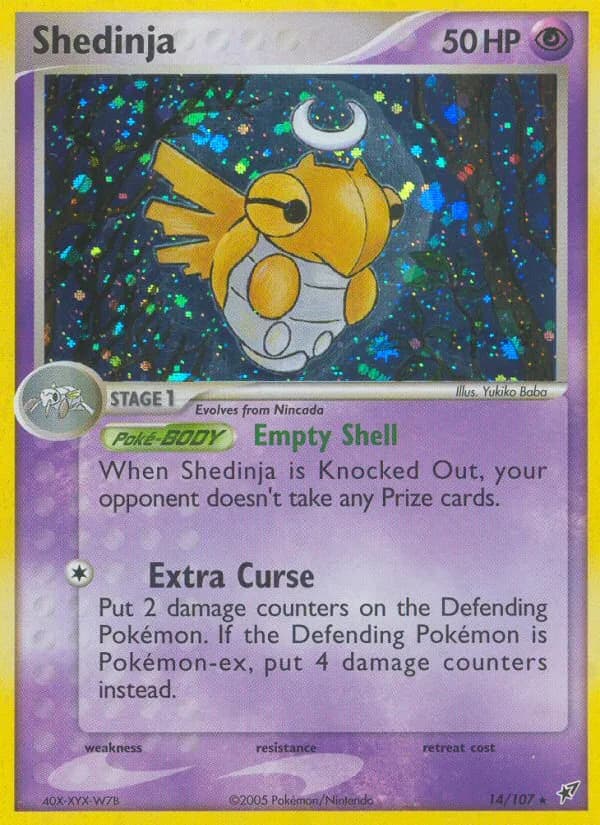 Shedinja card front, EX Deoxys 14/107