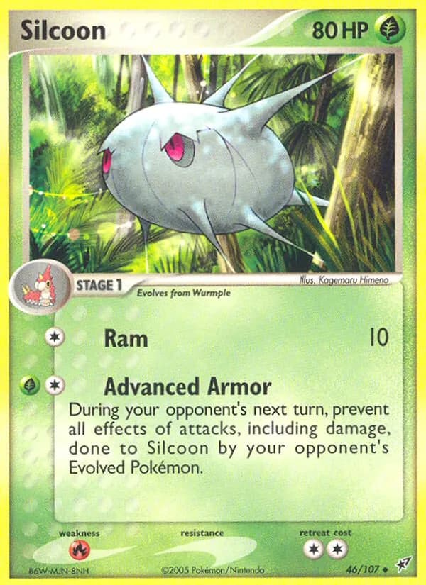 Silcoon card front, EX Deoxys 46/107