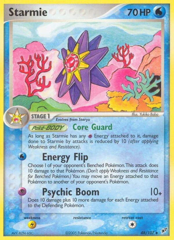 Starmie card front, EX Deoxys 48/107