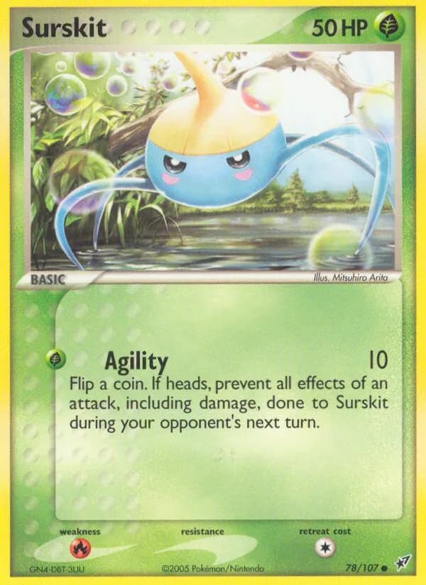 Surskit card front, EX Deoxys 78/107