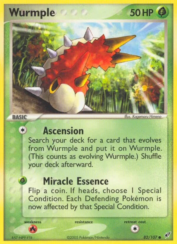 Wurmple card front, EX Deoxys 82/107