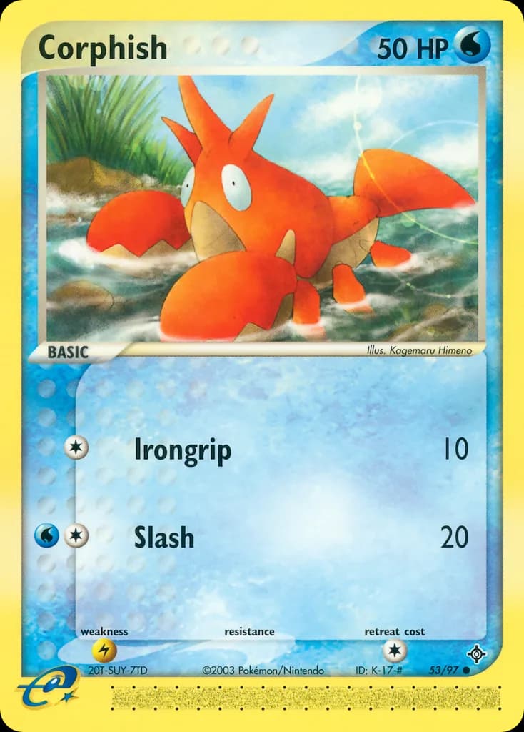 Corphish card front, EX Dragon 53/97