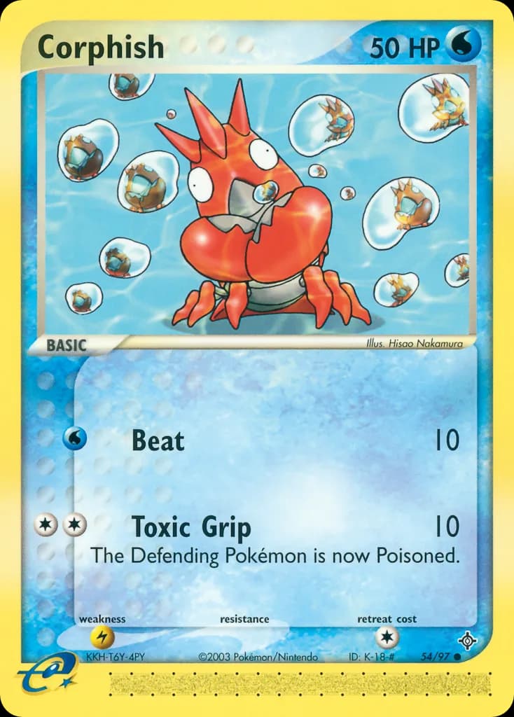 Corphish card front, EX Dragon 54/97