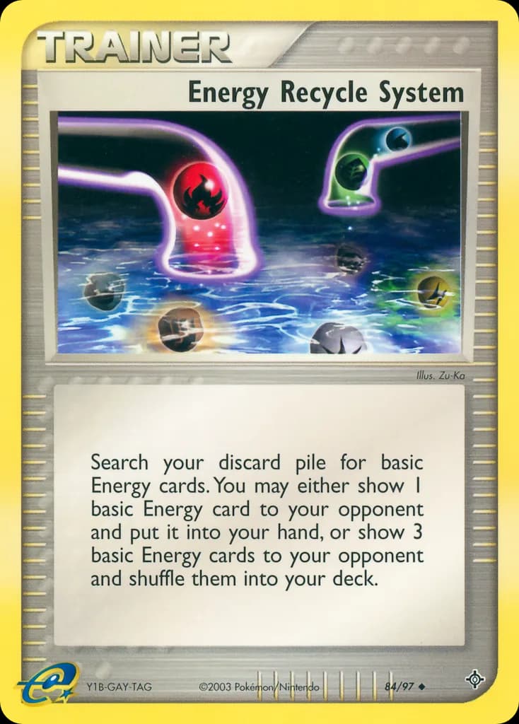 Energy Recycle System card front, EX Dragon 84/97
