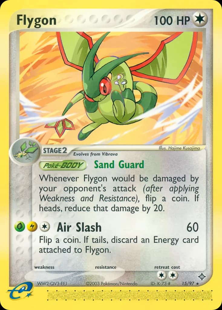 Flygon card front, EX Dragon 15/97