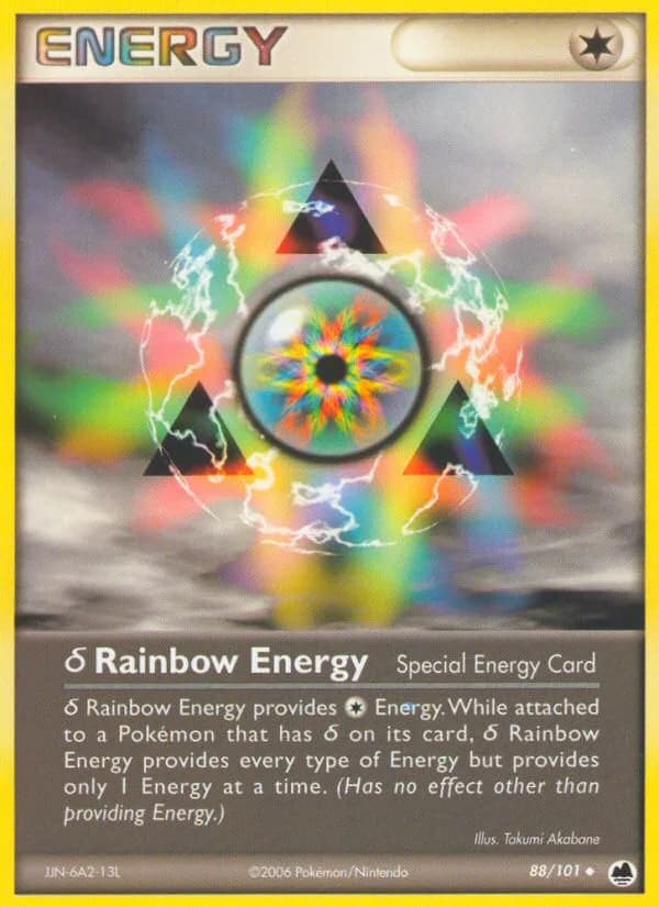 δ Rainbow Energy card front, EX Dragon Frontiers 88/101