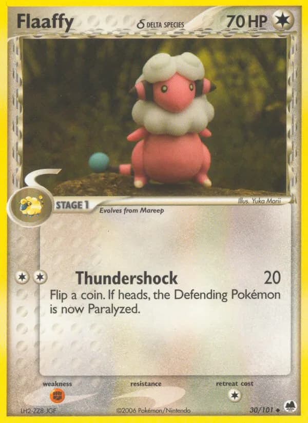 Flaaffy δ card front, EX Dragon Frontiers 30/101
