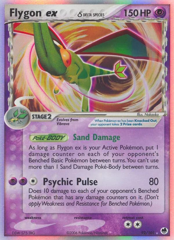 Flygon ex δ card front, EX Dragon Frontiers 92/101