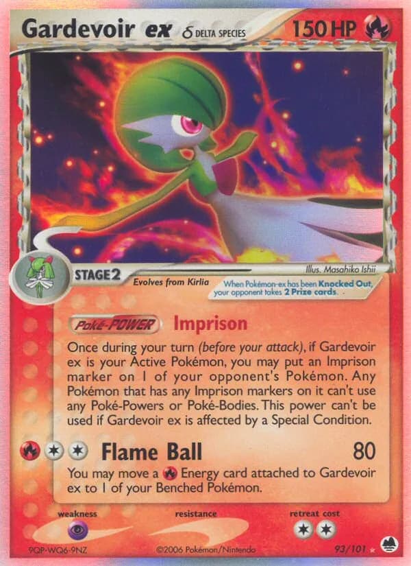 Gardevoir ex δ card front, EX Dragon Frontiers 93/101