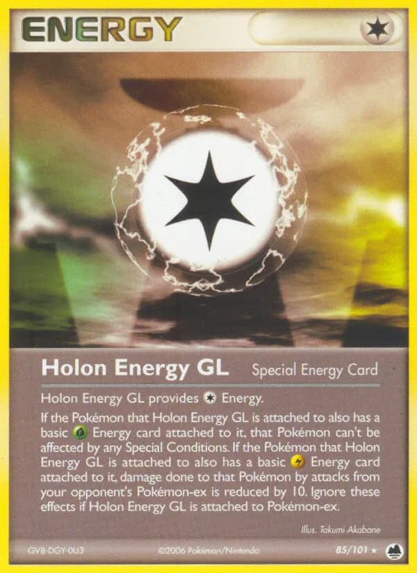 Holon Energy GL card front, EX Dragon Frontiers 85/101