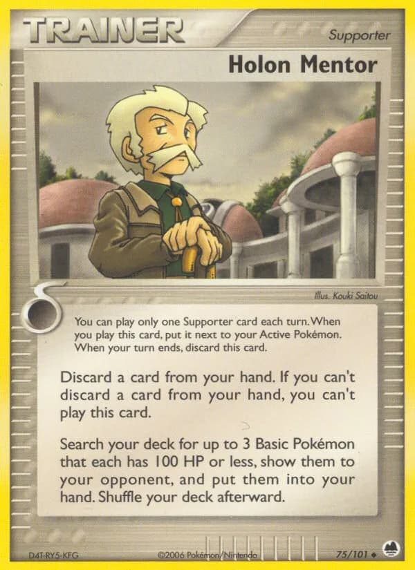 Holon Mentor card front, EX Dragon Frontiers 75/101