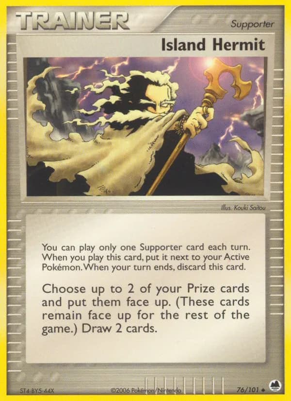 Island Hermit card front, EX Dragon Frontiers 76/101