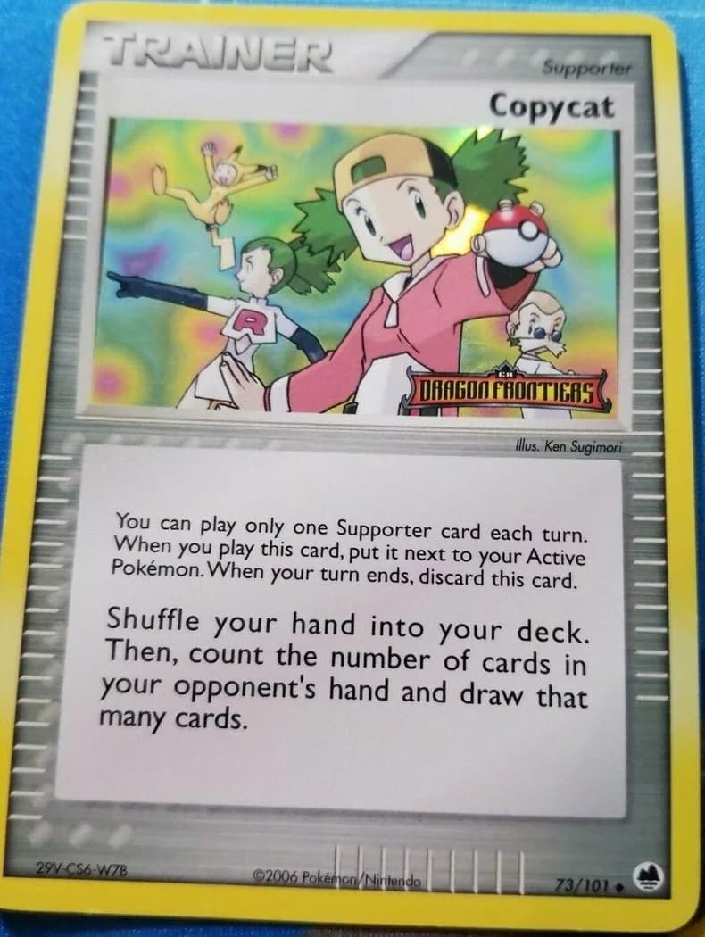 EX Dragon Frontiers Copycat reverse holo card front, 73/101