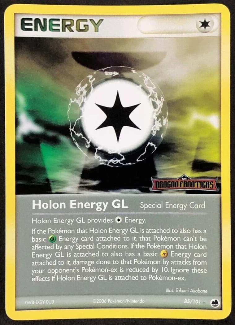 Holon Energy GL reverse holo card front, EX Dragon Frontiers 85/101