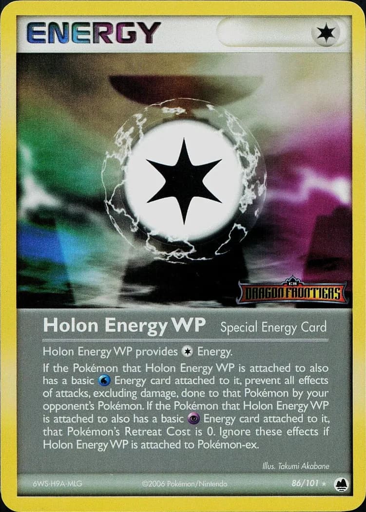 Holon Energy WP reverse holo card front, EX Dragon Frontiers 86/101