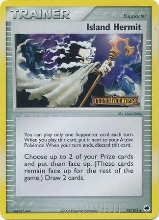 Island Hermit reverse holo card front, EX Dragon Frontiers 76/101