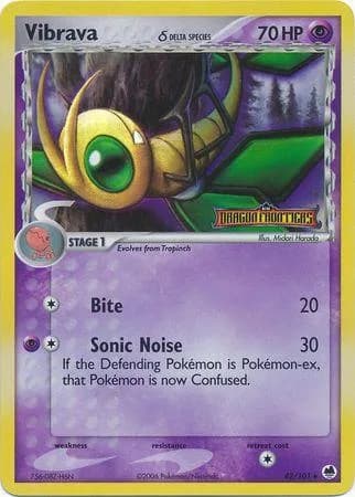 Vibrava δ reverse holo card front, EX Dragon Frontiers 42/101