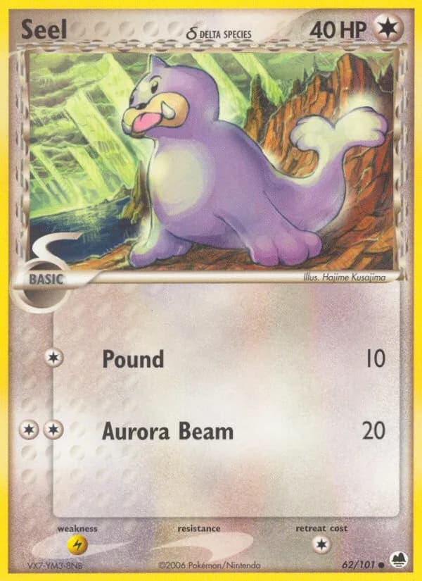 Seel δ card front, EX Dragon Frontiers 62/101