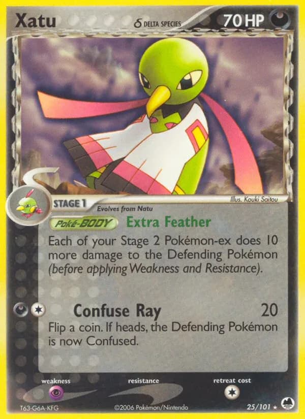 Xatu δ card front, EX Dragon Frontiers 25/101