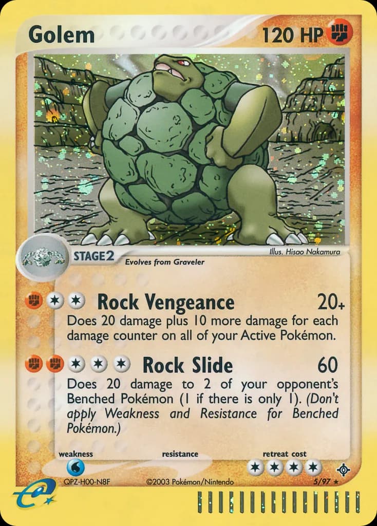 Golem card front, EX Dragon 5/97