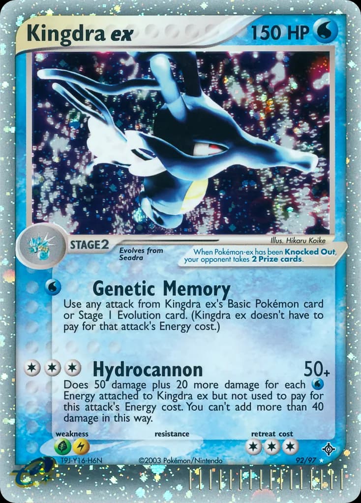 Kingdra ex card front, EX Dragon 92/97