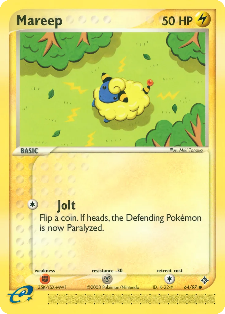 Mareep card front, EX Dragon 64/97