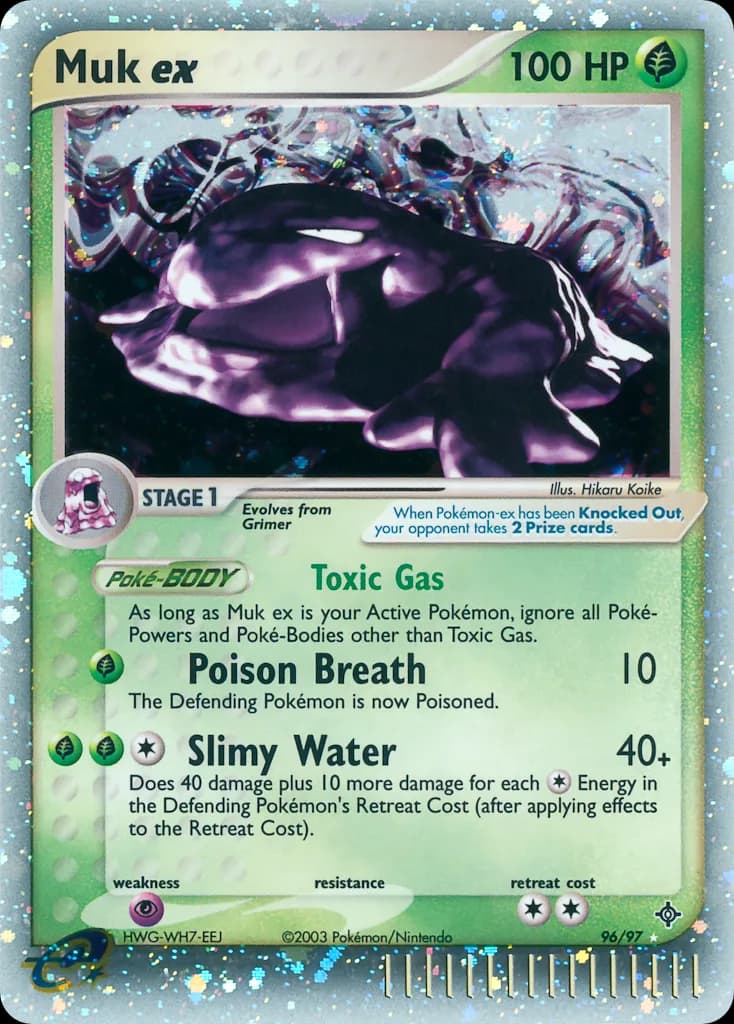 Muk ex card front, EX Dragon 96/97