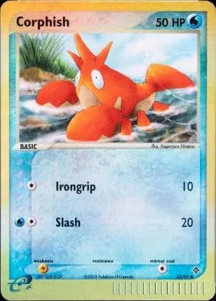 Corphish reverse holo card front, EX Dragon 53/97