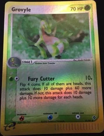 Grovyle reverse holo card front, EX Dragon 31/97