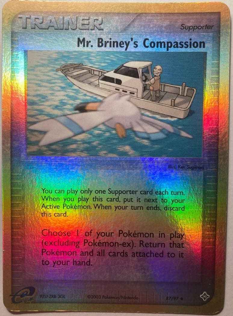 Mr. Briney's Compassion reverse holo card front, EX Dragon 87/97