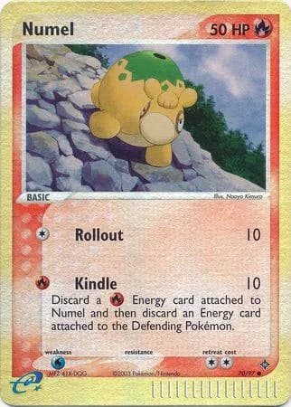 Numel reverse holo card front, EX Dragon 70/97