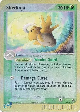Shedinja reverse holo card front, EX Dragon 11/97