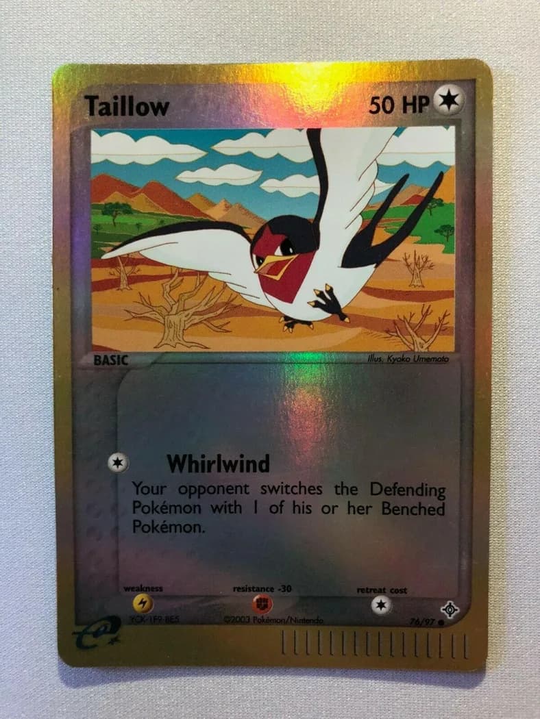 Taillow reverse holo card front, EX Dragon 76/97