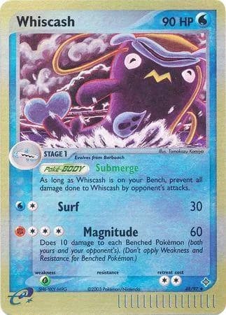 Whiscash reverse holo card front, EX Dragon 48/97