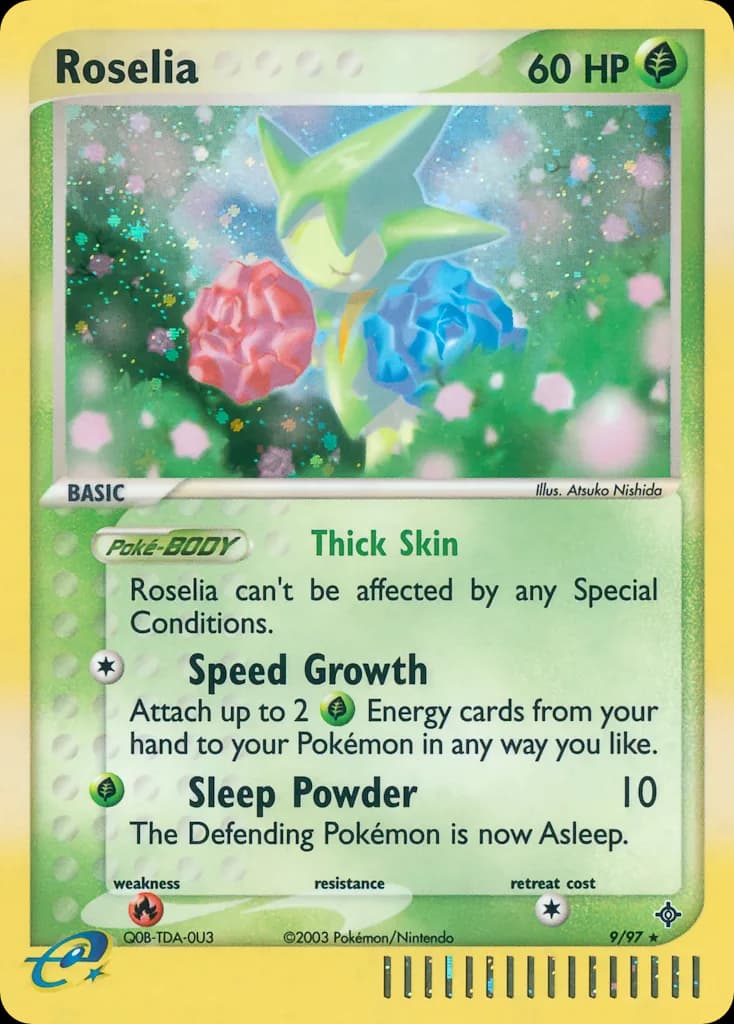 Roselia card front, EX Dragon 9/97